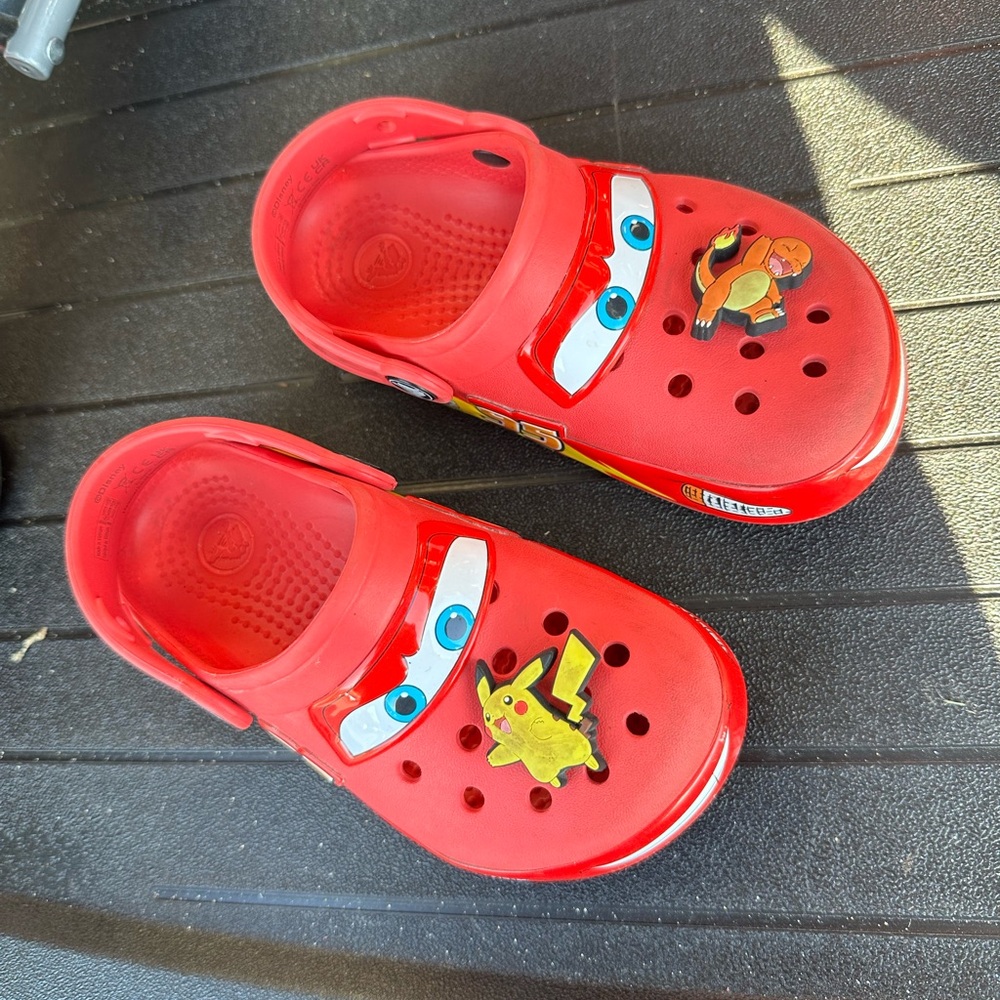 Kids Red Cars Crocs